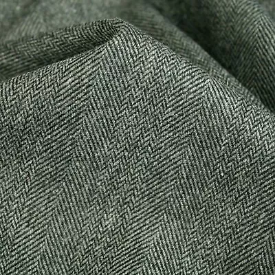£6.99 • Buy Herringbone Wool Blend Tweed Upholstery Fabric Sofa  Chairs Clothes Grey Colour