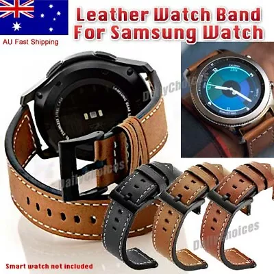 Leather Watch Band Wrist Strap Samsung Galaxy Gear S3 Frontier/Classic • $15.49