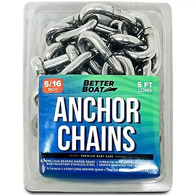 Better Boat Stainless Steel Anchor Chain And Double Shackle Link Ends Marine • $55.19