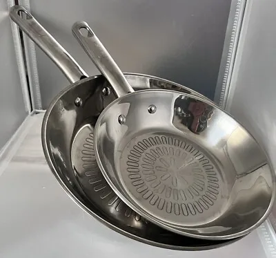 Set Of 2 T-Fal Performa Stainless Saute Pan Techno Release Sizes 11  & 8.5  • $40
