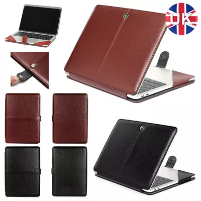 Magnetic Leather Case Silm Cover For MacBook Air Pro 13  13.3 13.6 Inch Laptop • £13.19