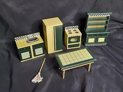 Melissa And Doug Wooden Kitchen Set Lot Of 6 Green Yellow • $14.99