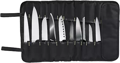 22 Slot Chef Knife Bag Carry Roll With Handles Kitchen Portable Storage Bag • $25.59