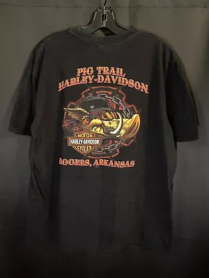 VTG Harley Davidson Pig Trail Arkansas Tshirt Mall Goth Emo Grunge Skater EUC XL • $19.99