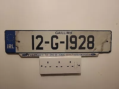 Republic Of Ireland License Plate -  Galway 12 G 1928Damaged  • $2