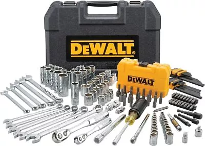 DEWALT Mechanics Tools Kit And Socket Set 142-Piece 1/4 & 3/8  Drive MM/SAE • $118.45