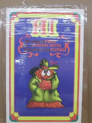 Hi! My Name Is FRED PERVERT Poster BLACK LIGHT VINTAGE 1973  CNG2963 • $128.15