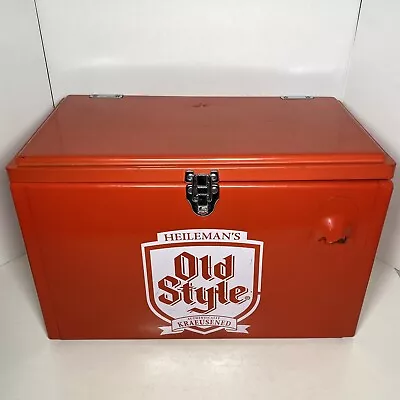 Heileman’s Old Style Vintage Metal Beer Cooler Red 18x12x10” Advertising Chest • $199.99