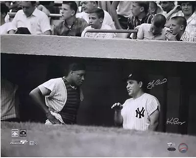 Yogi Berra NY Yankees Signed 16x20 Dugout & Elston Howard Photo & Photoer Sig • $269.99