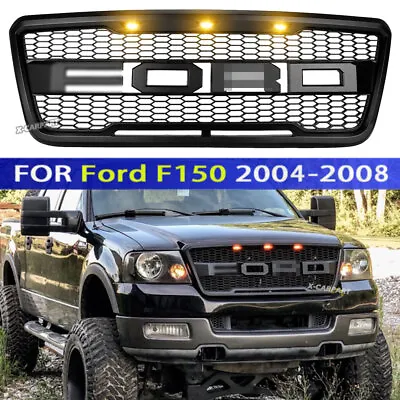 For 2004 2005 2006 2007 2008 Ford F150 Grill Raptor Style Front Grille Black • $107.99
