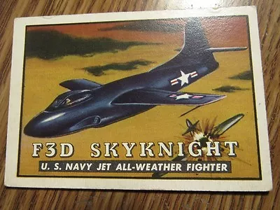 1950's F3D Skyknight U.S.N. U.S. Navy Fighter Jet Military Airplane Trading Card • $5.99