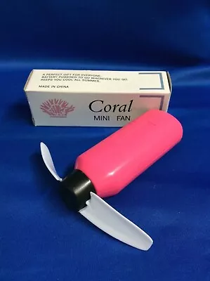 PINK Coral Battery Operated Personal Mini Fan NEW IN BOX FREE SHIPPING!! • $6.88