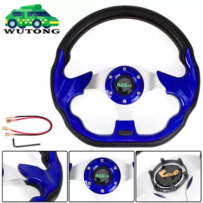 $32.99 • Buy Blue Golf Cart Steering Wheel For EZGO Club Car Yamaha Cart Parts Accessories