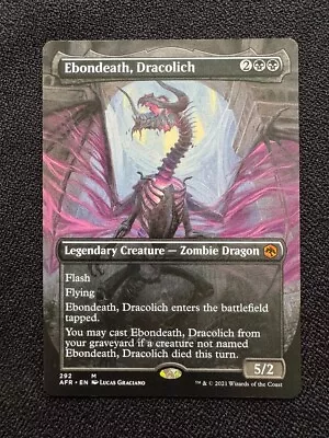 Ebondeath Dracolich (BORDERLESS) - Adventures In The Forgotten Realms AFR MTG • $0.99