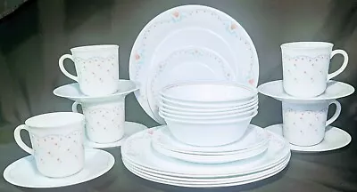 VINTAGE CORELLE Morning Dream DINNERWARE 26 Pc 5 Place Settings + Extras READ • $35