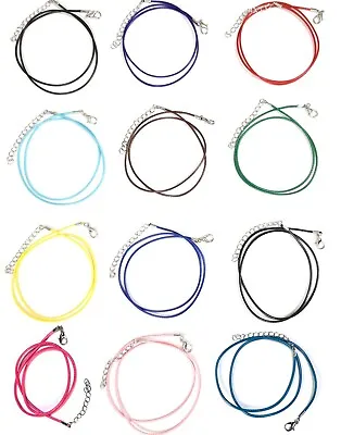 Waxed Cord String Necklace Round Thong Lobster Clasp Jewellery Making Craft Art • £0.99