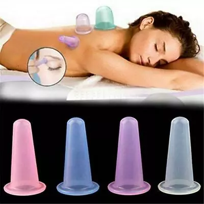 CUPPING MASSAGE CUPS Vacuum Therapy Body Silicone Face Lifting Natural Massager • £3.66