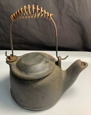 Vintage Antique Cast Iron Miniature Stove Tea Kettle Teapot 4.5  Tall • $44.99