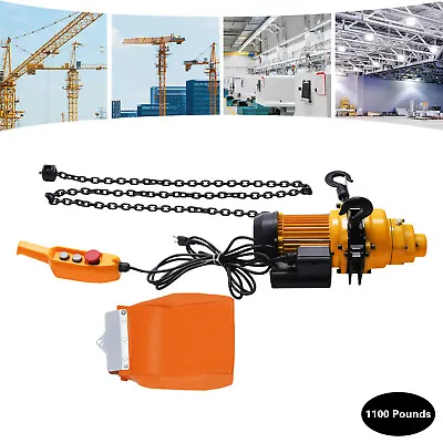 1/2Ton Electric Chain Hoist 1100Lb 13Ft Lifting Chain Wired Remote Control 1300W • $410