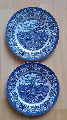 Set Of 2 Hostess Tableware Olde Country Castle Blue & White Plates 25.5cm • £9.99