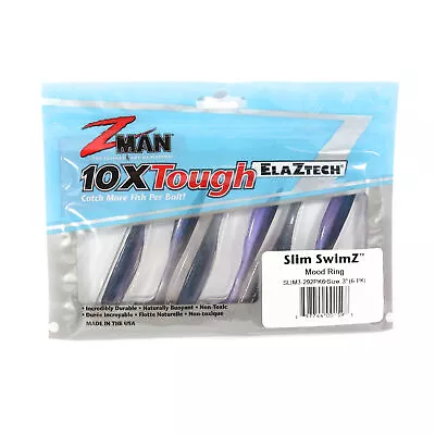 Zman Soft Lure Slim SwimZ 3 Inch 6/Pack Mood Ring (1598) • $20.90