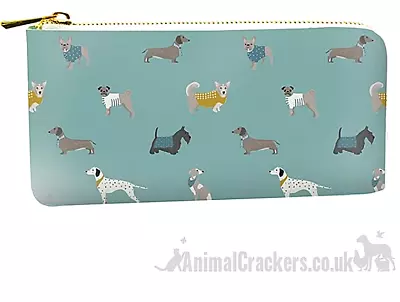 Dogs Design Purse Wallet Zipped Compartments Dachshund Frenchie Pug Lover Gift • £8.95