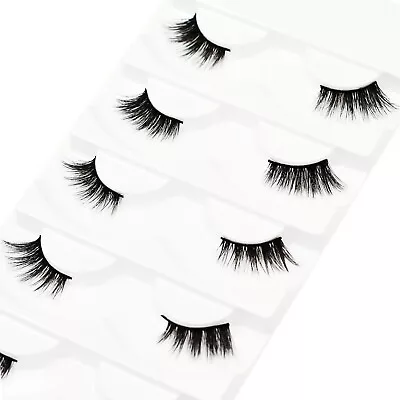 3D Mink Half Corner Eyelashes False Natural Fake Eye Lashes Thick 5 Pairs - B20 • £3.99