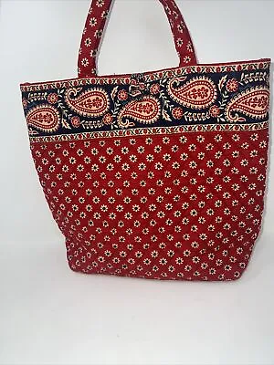 Vera Bradley Americana Red Purse Quilted Travel Shoulder Bag Tote Year 2003 • $22