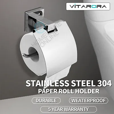 $23.80 • Buy Bathroom Toilet Paper Tissue Holder Roll Dispenser Wall Mounted Stainless Steel