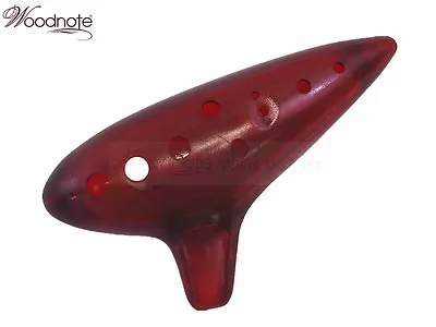 Limited New Translucent Red 12 Holes Alto C Ocarina Flute With Fingering Chart • $11.99