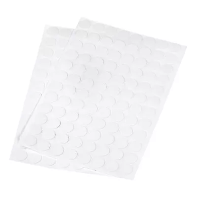 15mm Dia PVC Self Adhesive Screw Hole Cover Stickers White 2 Sheet/192pcs • £4.88