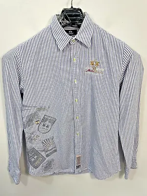 La Martina Heritage Buenos Aires Men Slim Fit Blue Striped Oxford Shirt Lg • $19.99