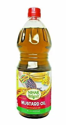 Nihar Naturals Mustard Seed Oil -950 Ml(33 Floz)  Bottle  US Seller • $12.95