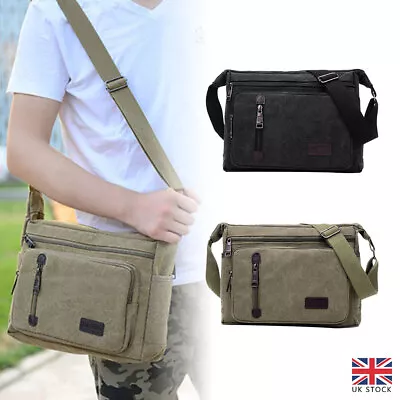 Vintage Canvas Bag Army Military Style Haversack Work Tool Webbing Shoulder Sack • £12.99