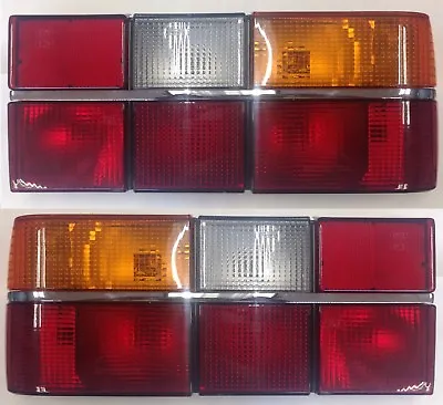 VOLVO 740 760 TAIL LIGHT PAIR Sedan With Chrome Molding 1984-89 MADE IN EUROPE • $249.95