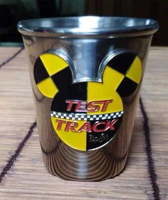 Mickey Mouse Epcot Test Track Shot Glass Toothpick Holder Stainless Steel 2 Inch • $14.99