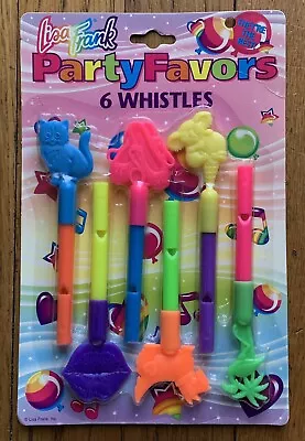 Vintage Lisa Frank Party Favors 6 Whistles New Sealed Animals Girl Theme New #1 • $34.95