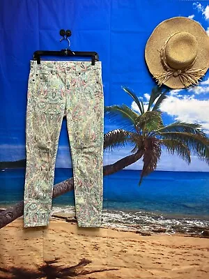 Miracle Body Light Paisly Print Skinny Jeans Size 0 • $10