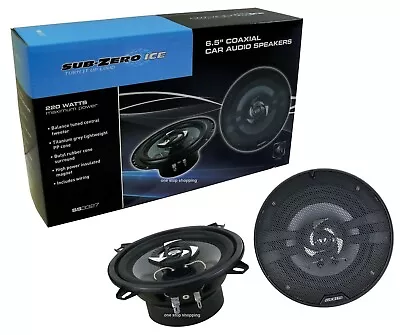 Subzero Car Speaker 220w 6.5  Coaxial 16.5cm 2 Way Door Shelf Speakers Ss3327 • £21.99