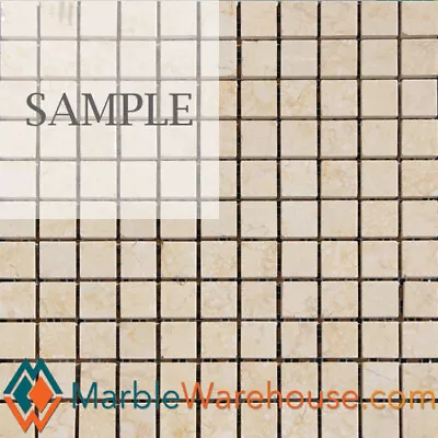 Sunny Gold Honed 12 X12  Marble Mosaic Tile 1 X1  Square + Free Shipping • $15