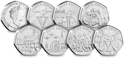 2020 Isle Of Man VE Day Victory 75th Anniversary 50p Coin Set - Uncirculated • £36