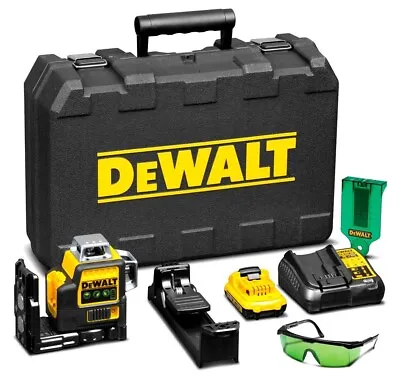 DeWalt DCE089D1G-XE 12V Li-ion Cordless 3 X 360° Green Beam Line Laser Level • $575