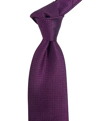 Garmany By ITALO FERRETTI Textured Magenta Woven Geo Silk Neck Tie Italy 3.1  W • $35