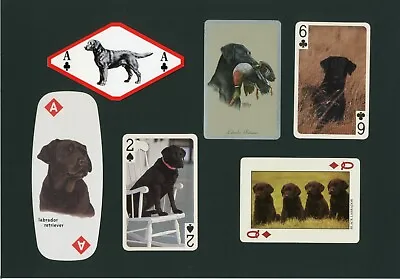 Labrador Retriever Black Mounted Set Of Vintage Dog Collectible Playing Cards  • $12.44