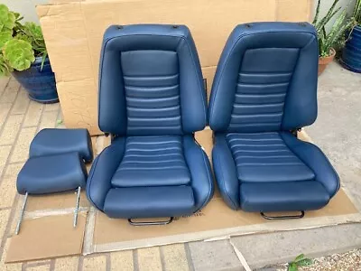 RECARO E21 320is MUSTANG UPHOLSTERY SEAT KIT (2) OE GERMAN VINYL BEAUTIFUL NEW • $625