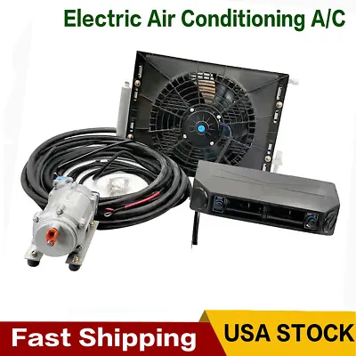 Universal Underdash Air Conditioning A/C KIT 404-100 12V & Electric Compressor • $799.99