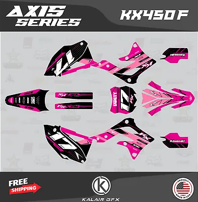 Graphics Kit For Kawasaki KX450F (2013-2015) KX 450F Axis Series - Pink • $158.47