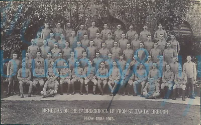 WW1 Brecknockshire Battalion Members From St Davids Brecon  Mhow India 1915  • £62.60