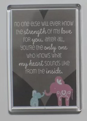 Extra Large Fridge Magnet 💜 Son Daughter Mum ❤ Sound Of My Heart From Inside ❤  • £3