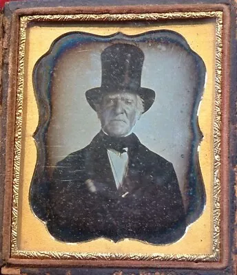 Original Vintage Daguerreotype Leather Case Antique Gentleman Portrait • $150